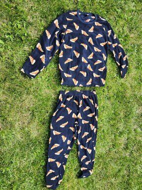 MOUNTAIN RIDGE PIZZA Pajama Set Men's Size LARGE